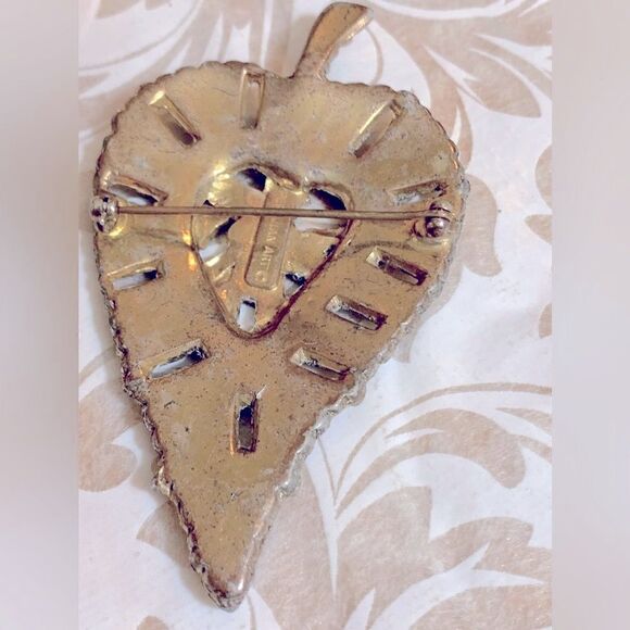 Peruvian Art Brooch Pin Ethnic 3.5” Gorgeous - Picture 4 of 5